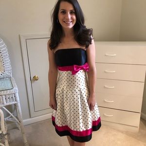 Polka dot cocktail dress